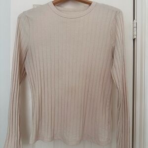 Women's A New Day Cream Long Sleeve Shirt | Size Large